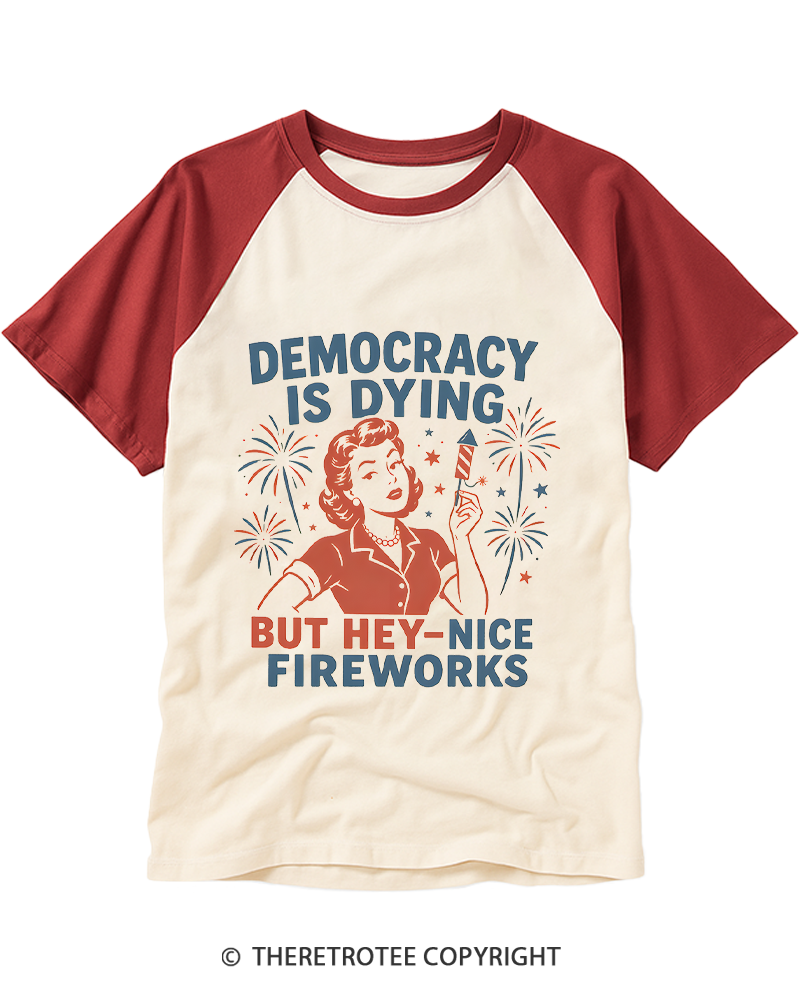 TheRetroTee Sarcastic Patriotic 1776 Raglan Baseball T-Shirt