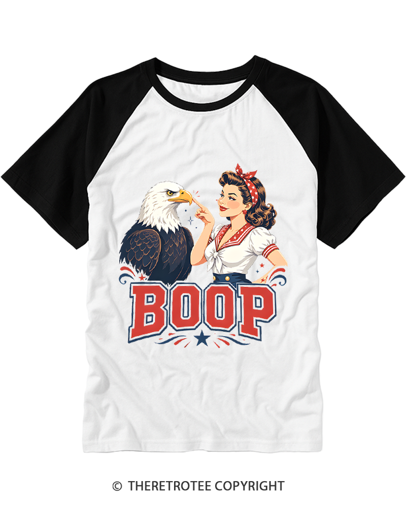 TheRetroTee Funny 4th Of July Raglan Baseball T-Shirt