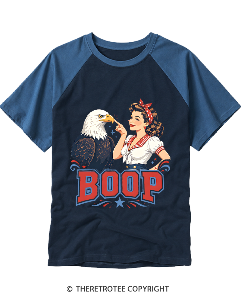 TheRetroTee Funny 4th Of July Raglan Baseball T-Shirt