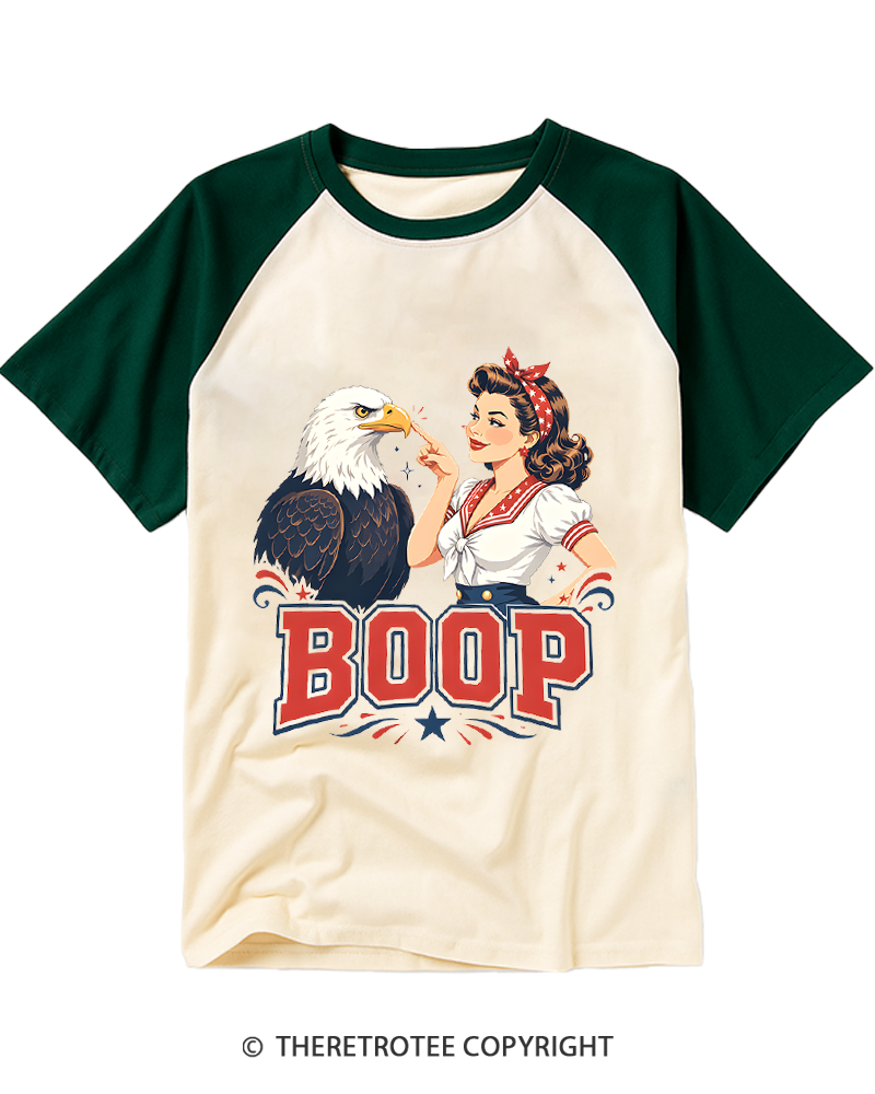 TheRetroTee Funny 4th Of July Raglan Baseball T-Shirt