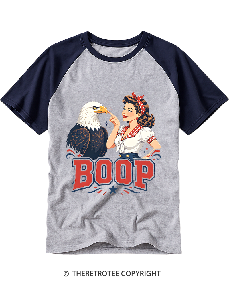 TheRetroTee Funny 4th Of July Raglan Baseball T-Shirt