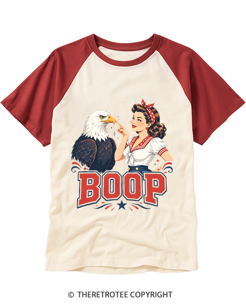 TheRetroTee Funny 4th Of July Raglan Baseball T-Shirt