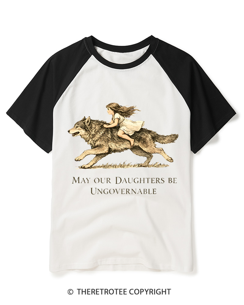 TheRetroTee May Our Daughters Be Ungovernable 1910 Raglan Baseball T-Shirt