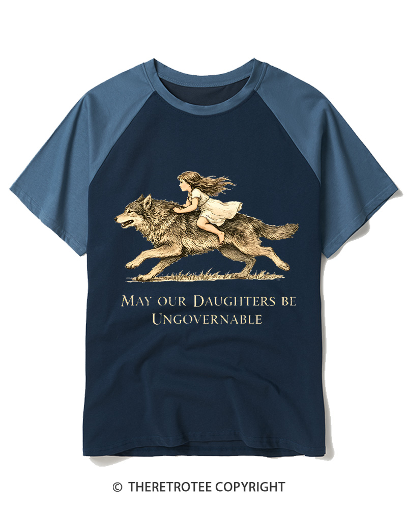 TheRetroTee May Our Daughters Be Ungovernable 1910 Raglan Baseball T-Shirt