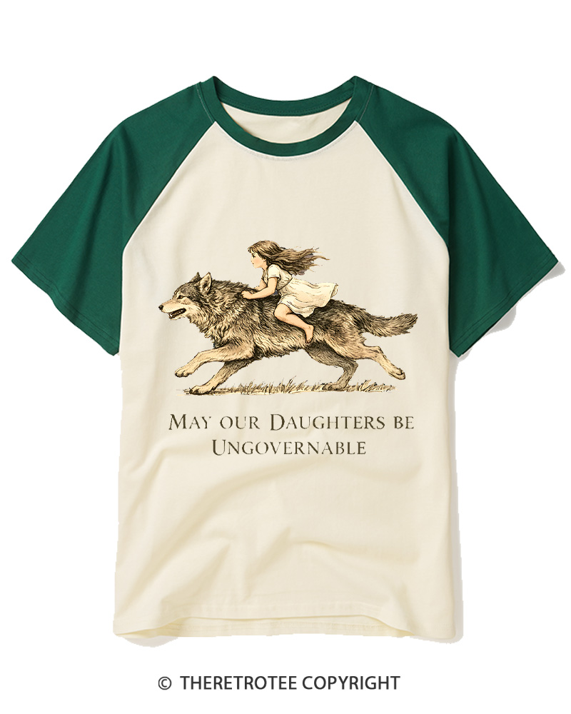 TheRetroTee May Our Daughters Be Ungovernable 1910 Raglan Baseball T-Shirt