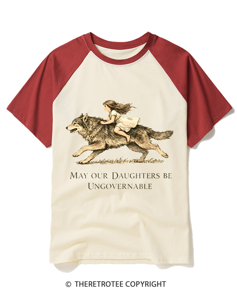 TheRetroTee May Our Daughters Be Ungovernable 1910 Raglan Baseball T-Shirt