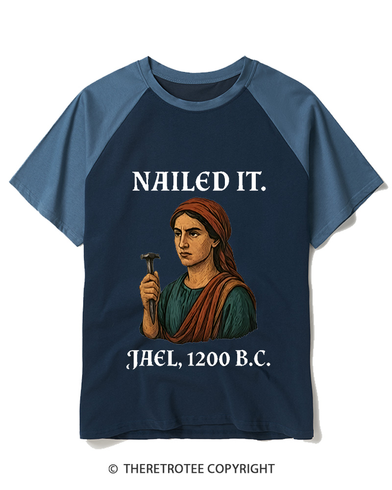 TheRetroTee Nailed It Raglan Baseball T-Shirt