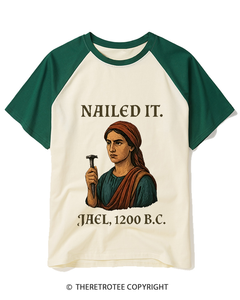 TheRetroTee Nailed It Raglan Baseball T-Shirt