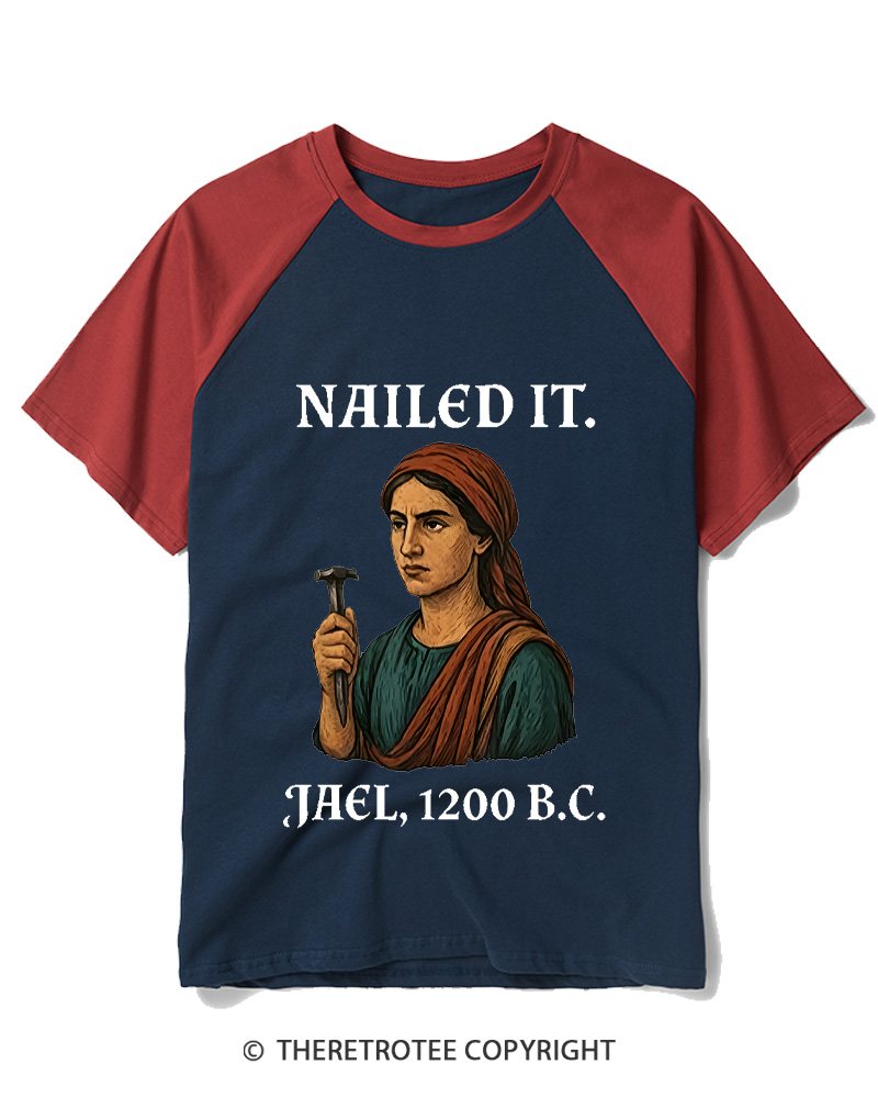 TheRetroTee Nailed It Raglan Baseball T-Shirt