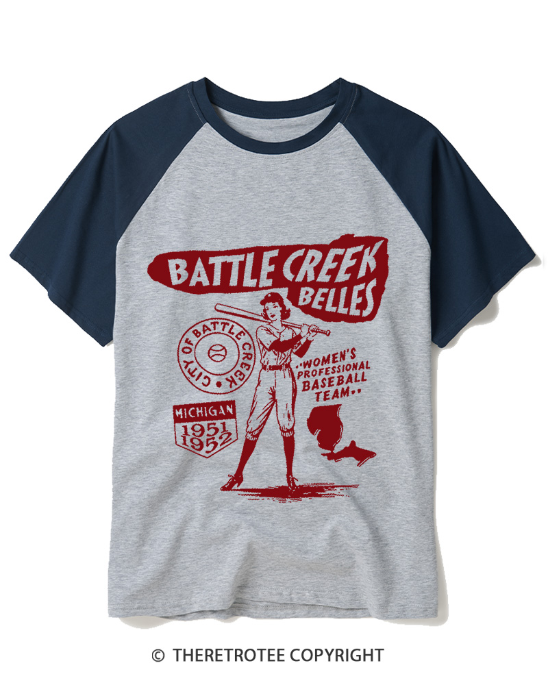 TheRetroTee Nostalgia Baseball Movie 1990s Raglan Baseball T-Shirt