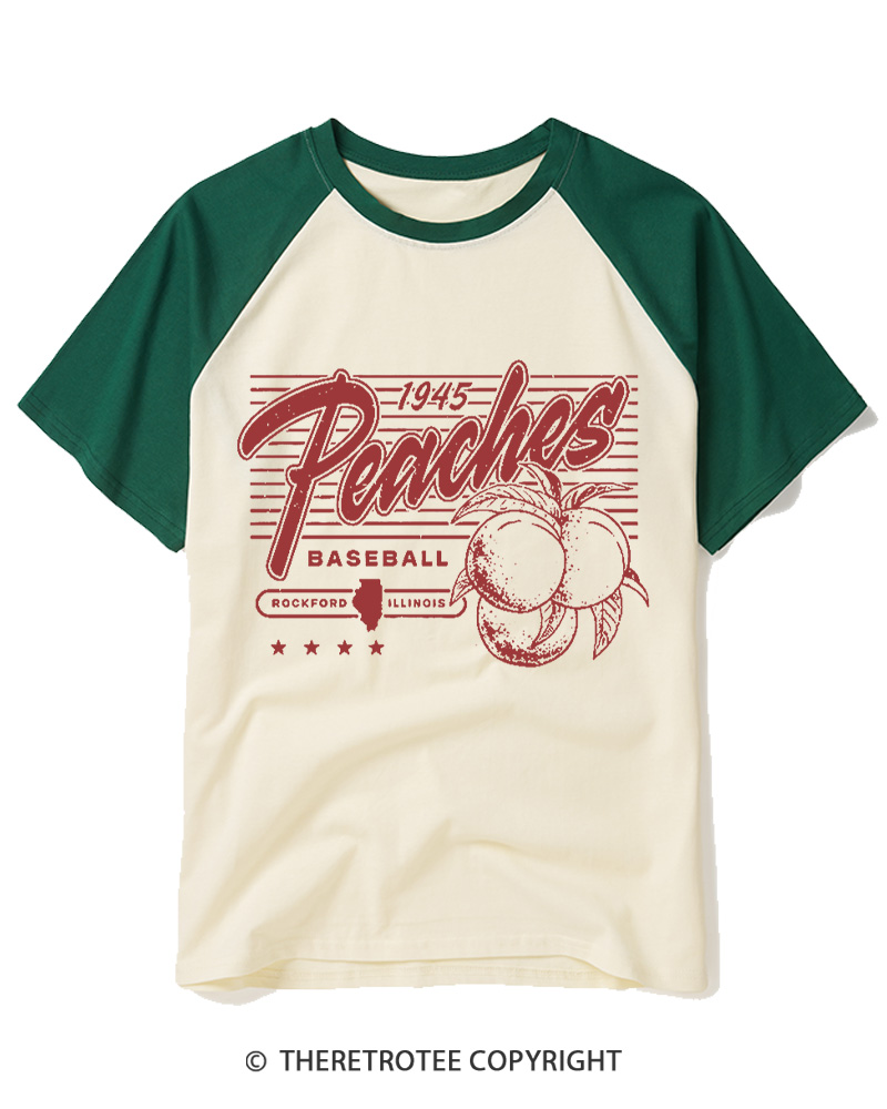 TheRetroTee Women's Sports History 1990s Raglan Baseball T-Shirt