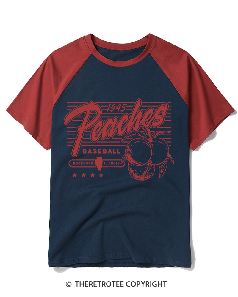 TheRetroTee Women's Sports History 1990s Raglan Baseball T-Shirt