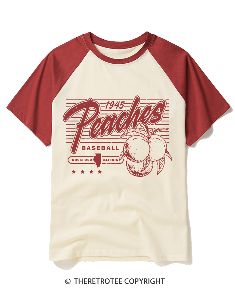 TheRetroTee Women's Sports History 1990s Raglan Baseball T-Shirt