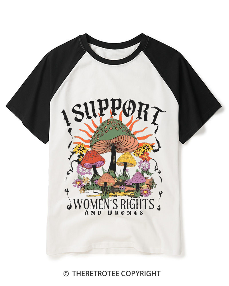 TheRetroTee Boho Women's Graphic 1970s Raglan Baseball T-Shirt