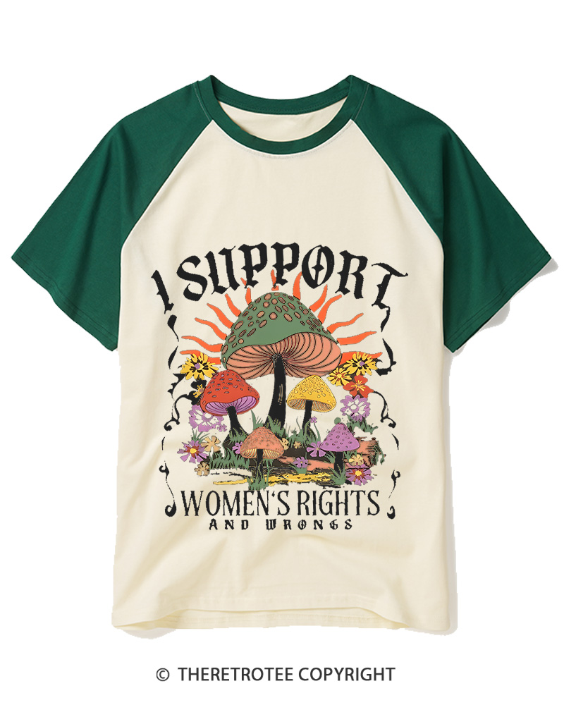 TheRetroTee Boho Women's Graphic 1970s Raglan Baseball T-Shirt