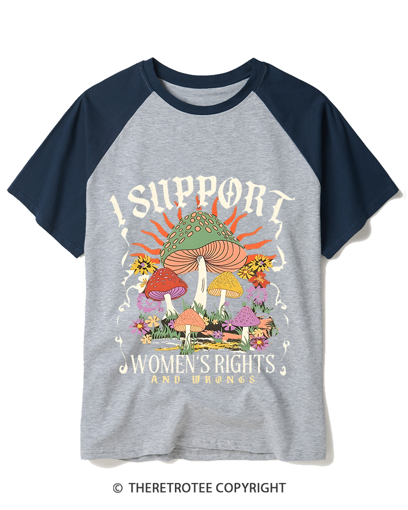TheRetroTee Boho Women's Graphic 1970s Raglan Baseball T-Shirt