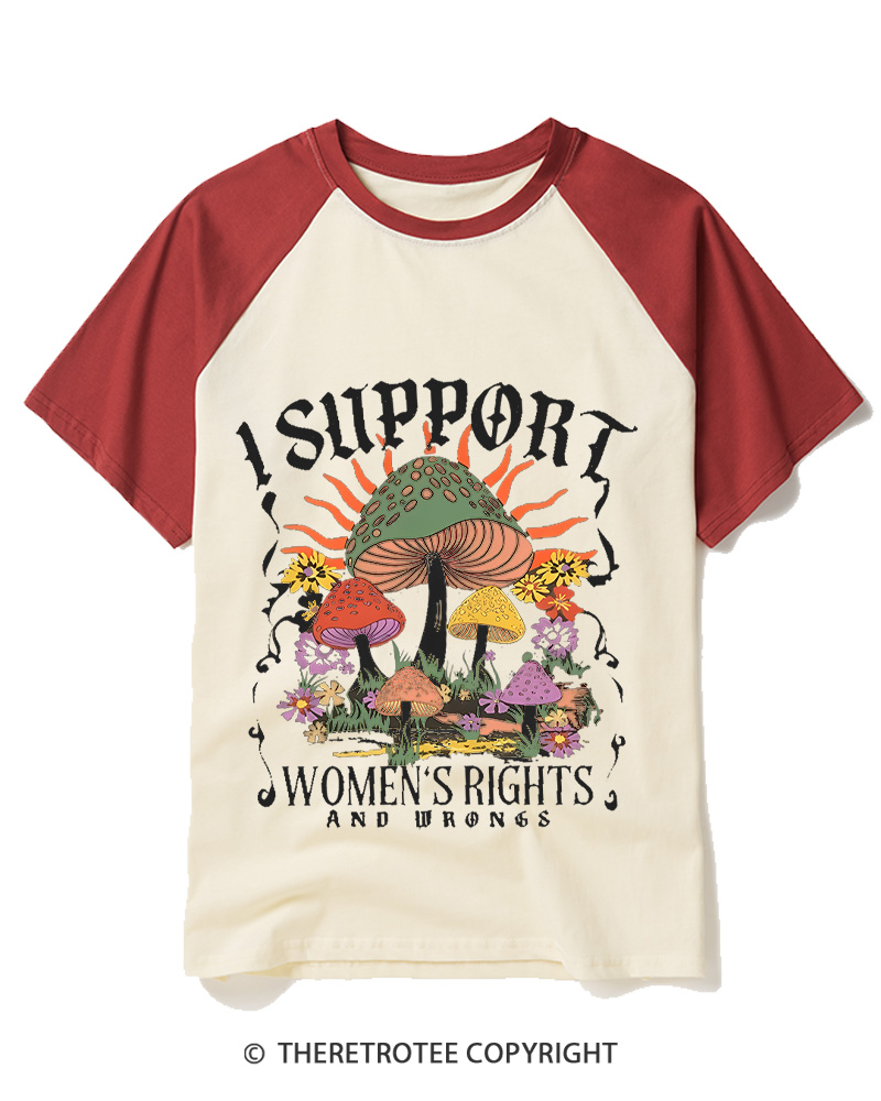 TheRetroTee Boho Women's Graphic 1970s Raglan Baseball T-Shirt