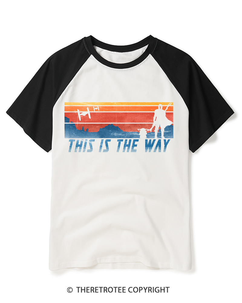 TheRetroTee This Is The Way American Flag Raglan Baseball T-Shirt