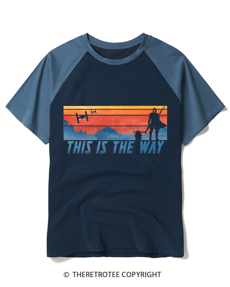 TheRetroTee This Is The Way American Flag Raglan Baseball T-Shirt