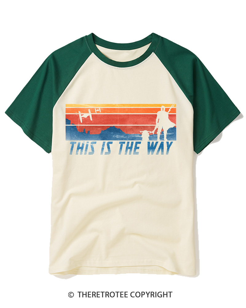 TheRetroTee This Is The Way American Flag Raglan Baseball T-Shirt
