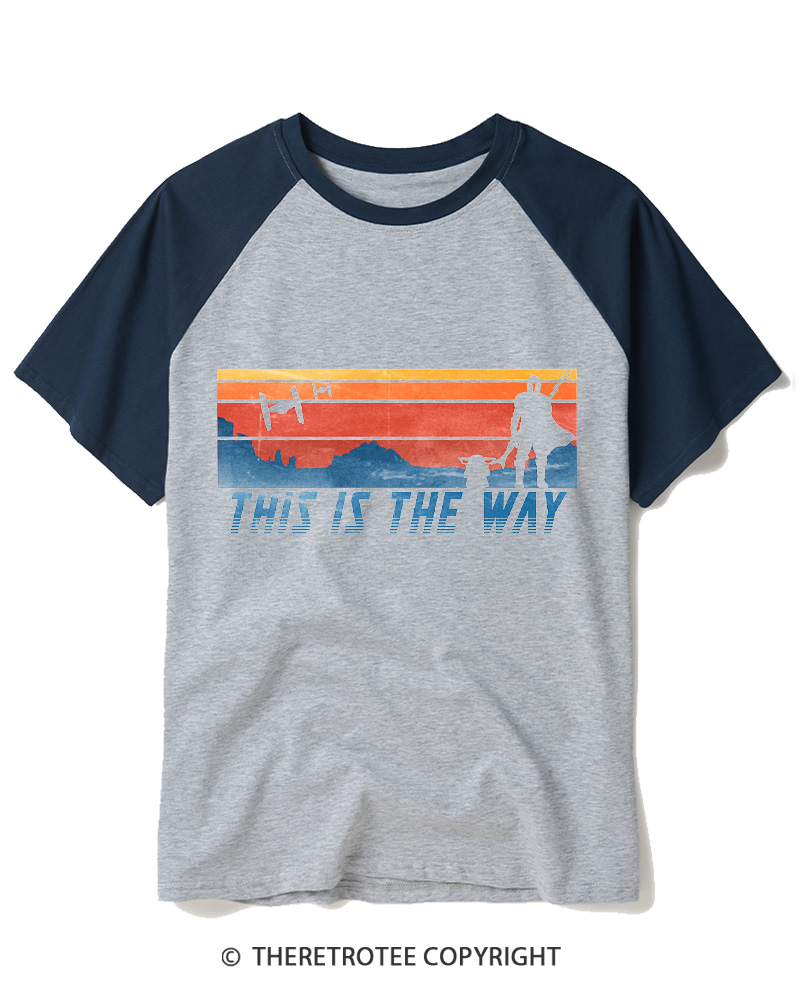 TheRetroTee This Is The Way American Flag Raglan Baseball T-Shirt