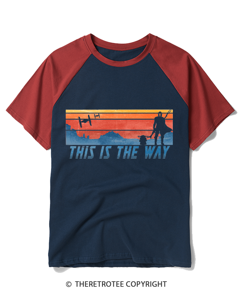 TheRetroTee This Is The Way American Flag Raglan Baseball T-Shirt