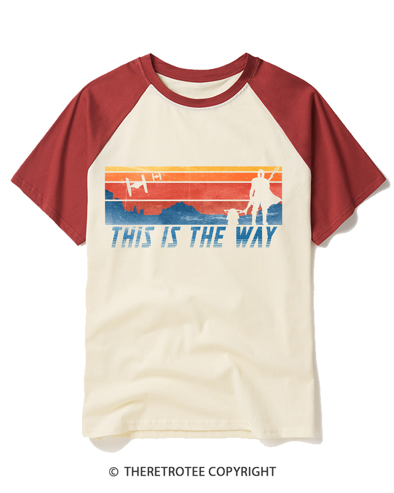 TheRetroTee This Is The Way American Flag Raglan Baseball T-Shirt