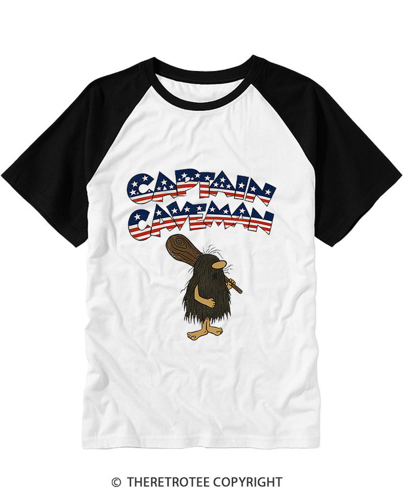 TheRetroTee 1970s Stone Hero Raglan Baseball T-Shirt