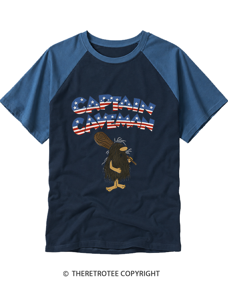 TheRetroTee 1970s Stone Hero Raglan Baseball T-Shirt