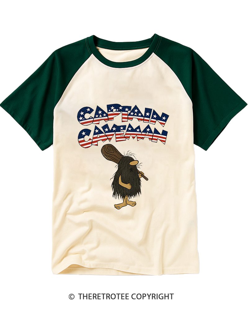 TheRetroTee 1970s Stone Hero Raglan Baseball T-Shirt