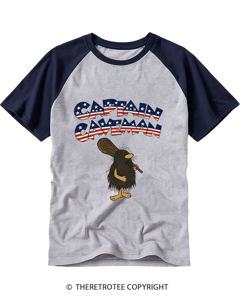 TheRetroTee 1970s Stone Hero Raglan Baseball T-Shirt