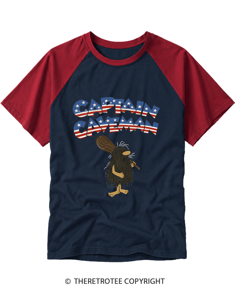 TheRetroTee 1970s Stone Hero Raglan Baseball T-Shirt