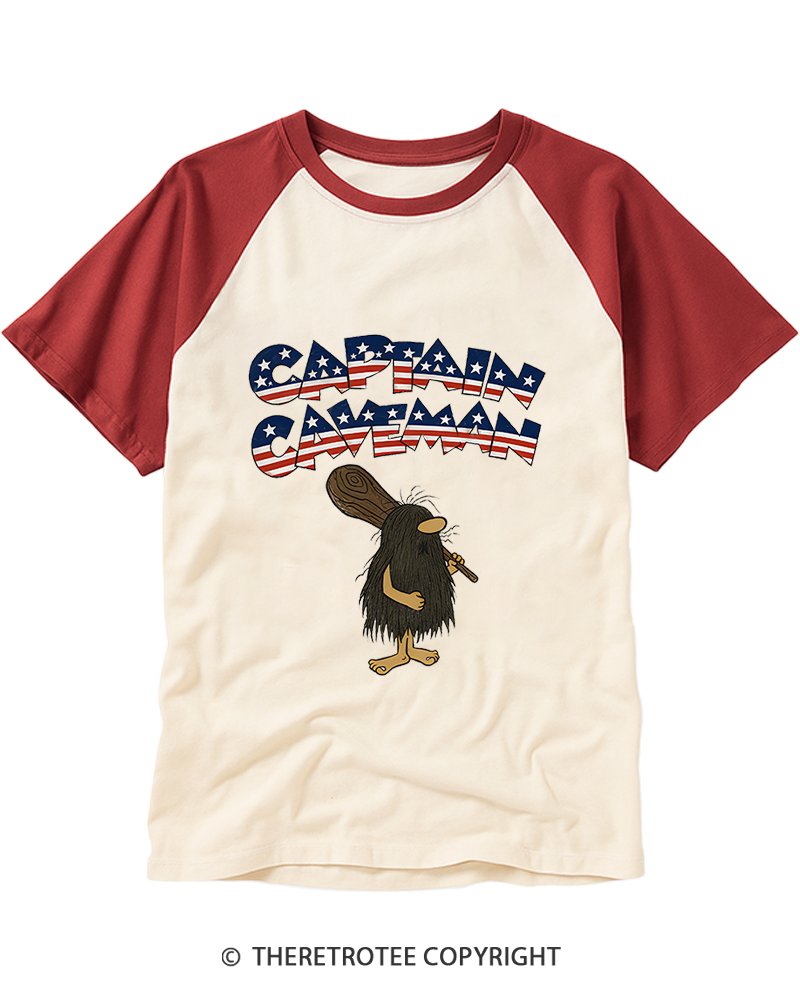 TheRetroTee 1970s Stone Hero Raglan Baseball T-Shirt