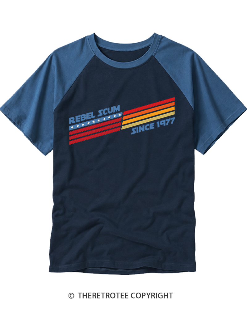 TheRetroTee Classic Stripes Since 1970s Raglan Baseball T-Shirt