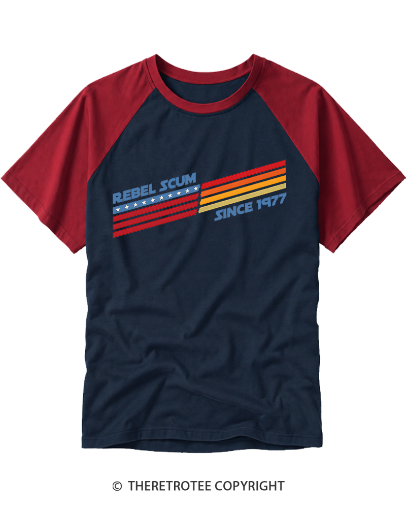 TheRetroTee Classic Stripes Since 1970s Raglan Baseball T-Shirt