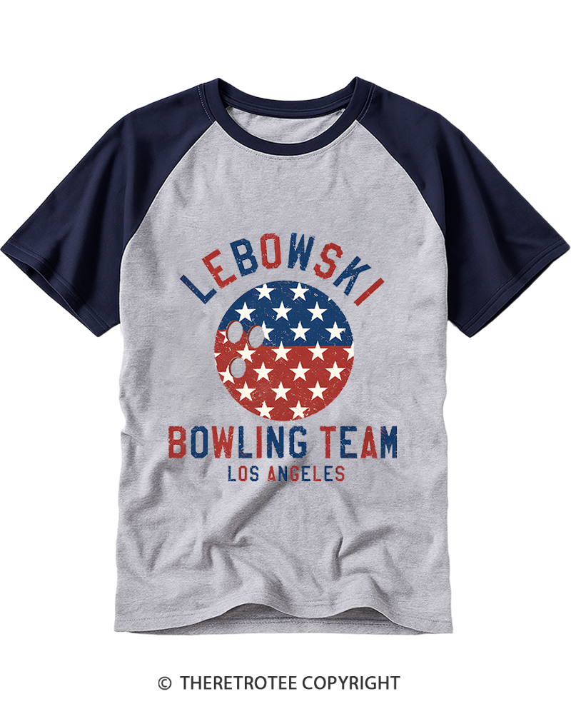 TheRetroTee Lebowski 1990s Raglan Baseball T-Shirt