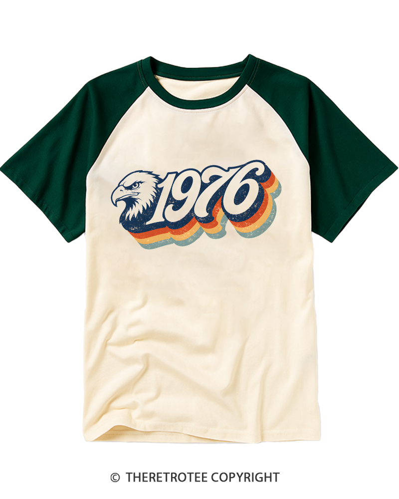TheRetroTee Retro 1976 Raglan Baseball T-Shirt