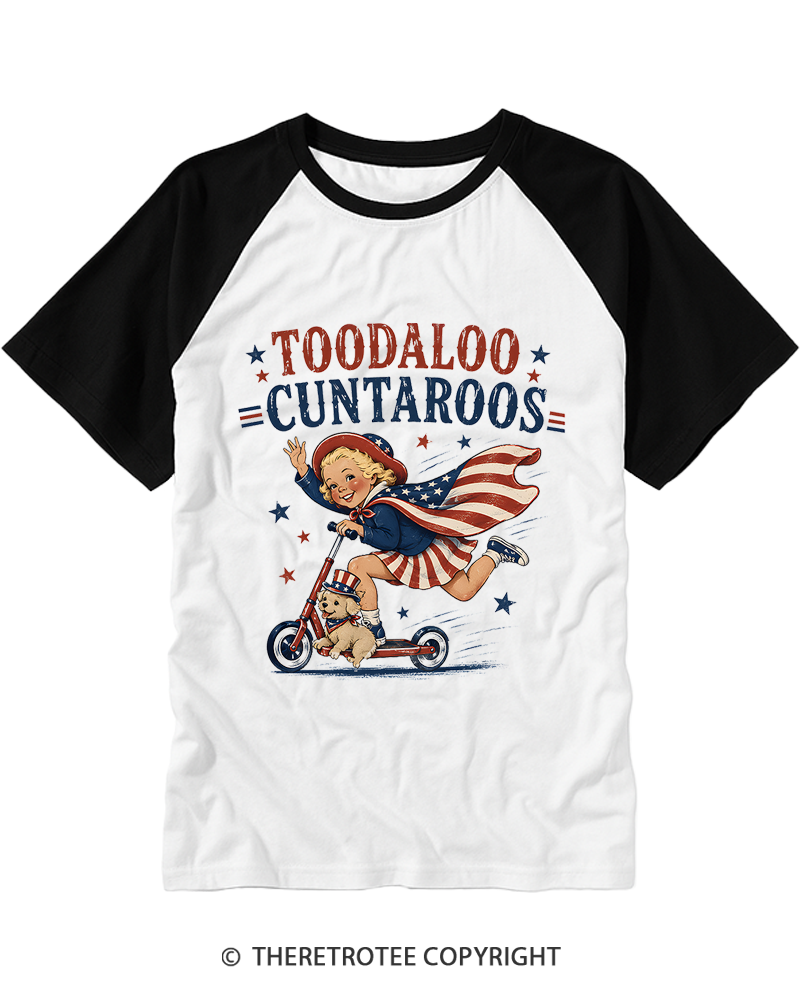 TheRetroTee Toodaloo Cuntaroos Raglan Baseball T-Shirt