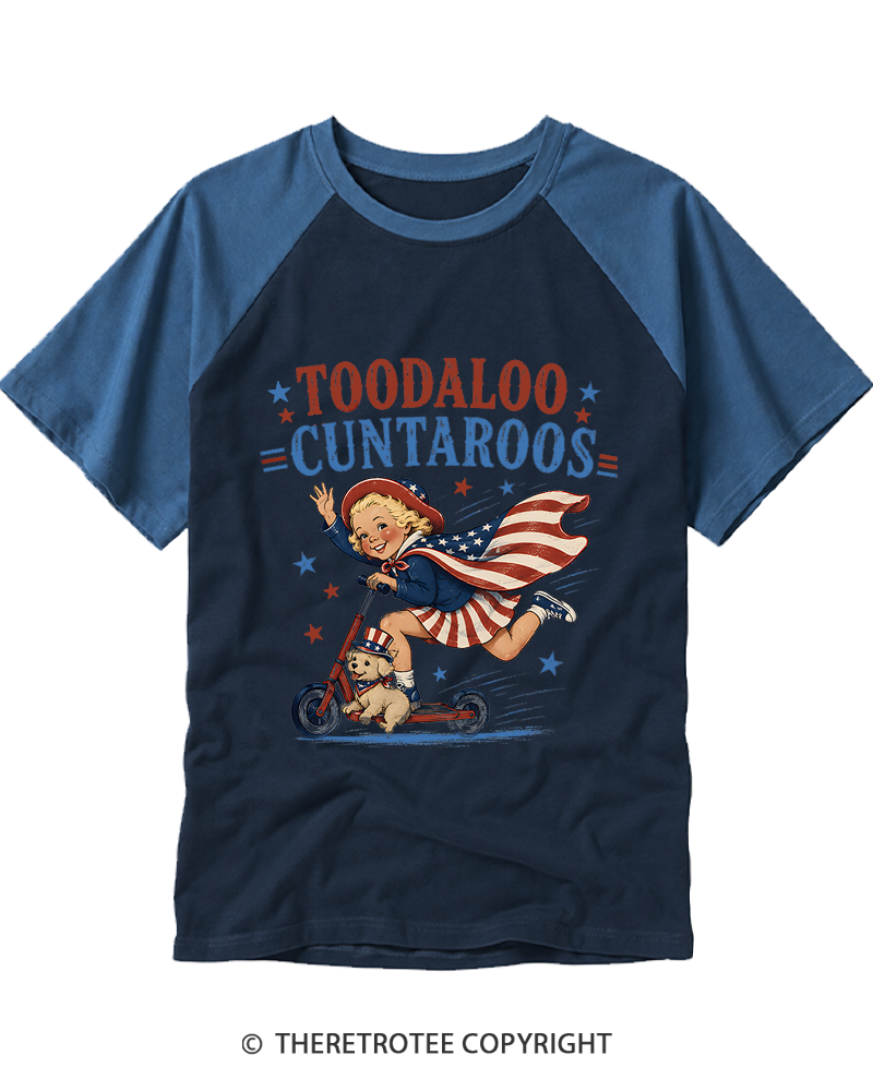 TheRetroTee Toodaloo Cuntaroos Raglan Baseball T-Shirt