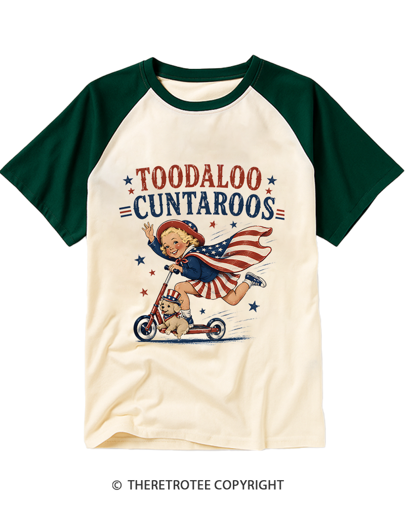 TheRetroTee Toodaloo Cuntaroos Raglan Baseball T-Shirt