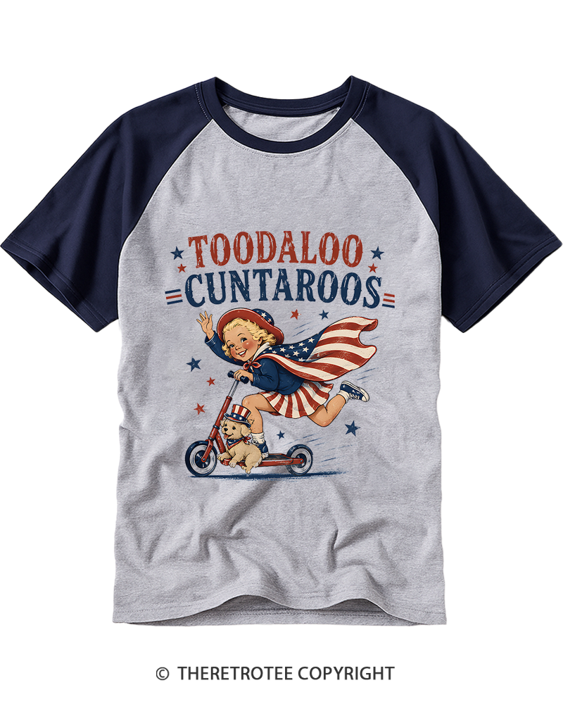 TheRetroTee Toodaloo Cuntaroos Raglan Baseball T-Shirt