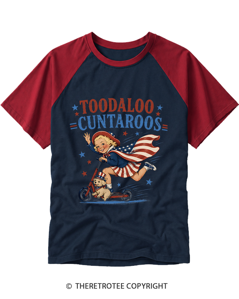 TheRetroTee Toodaloo Cuntaroos Raglan Baseball T-Shirt