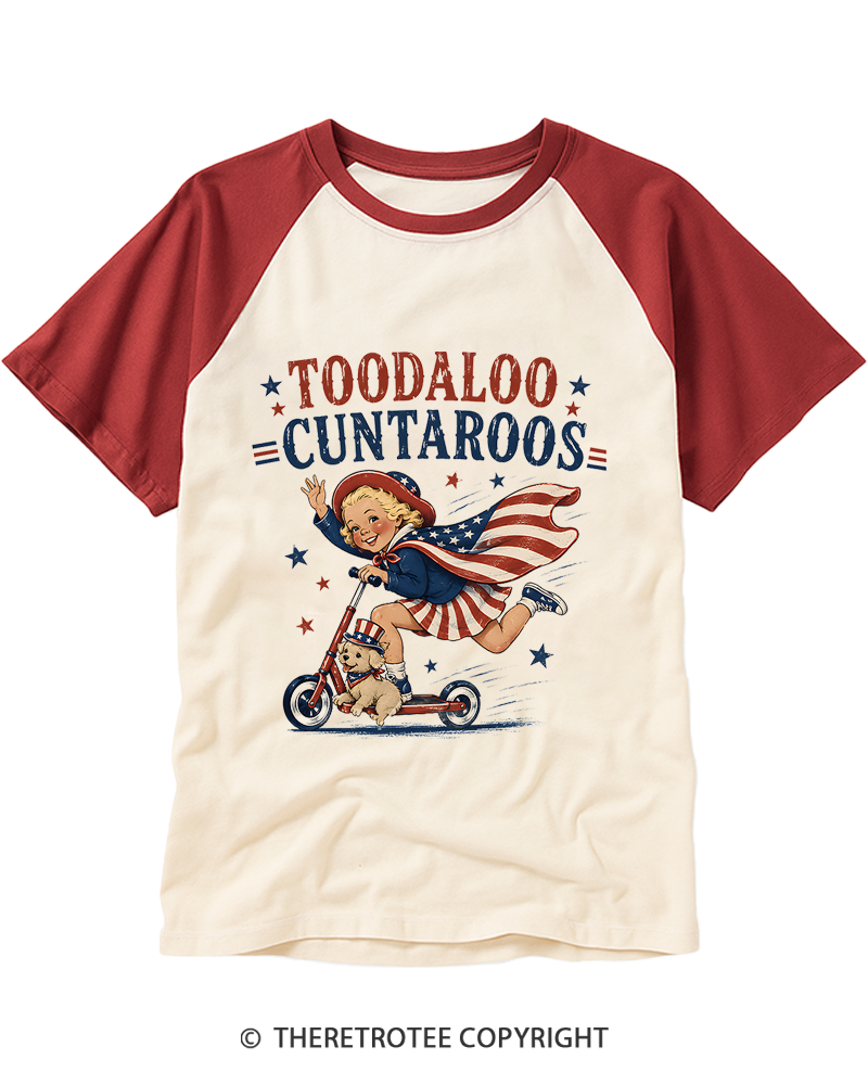 TheRetroTee Toodaloo Cuntaroos Raglan Baseball T-Shirt