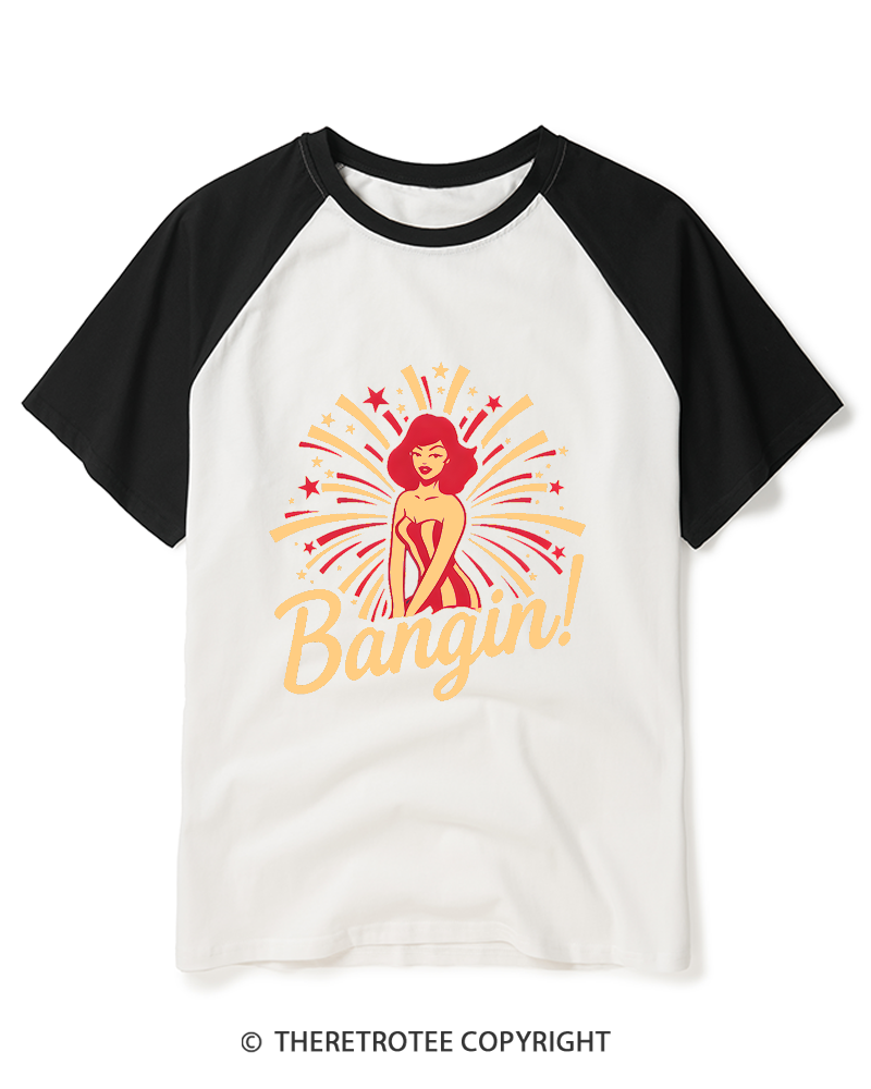 TheRetroTee Bangin Raglan Baseball T-Shirt