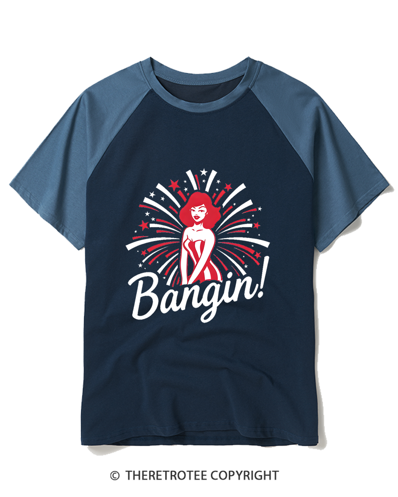 TheRetroTee Bangin Raglan Baseball T-Shirt