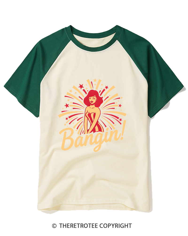 TheRetroTee Bangin Raglan Baseball T-Shirt