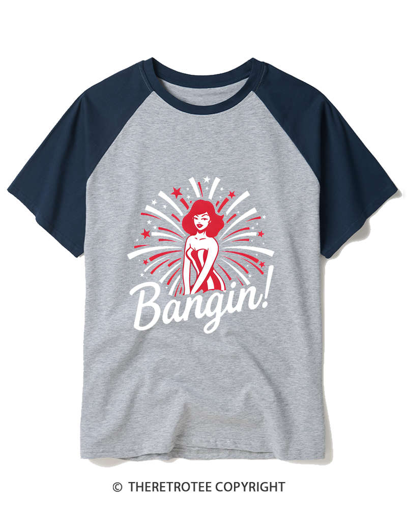 TheRetroTee Bangin Raglan Baseball T-Shirt
