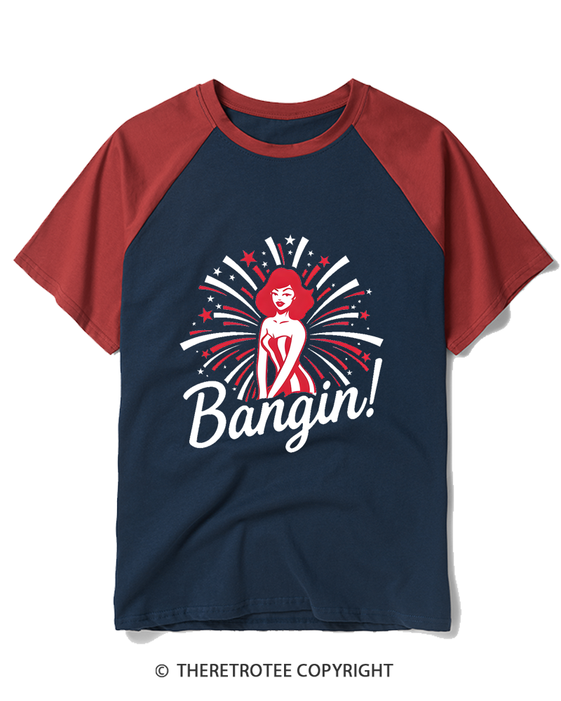 TheRetroTee Bangin Raglan Baseball T-Shirt