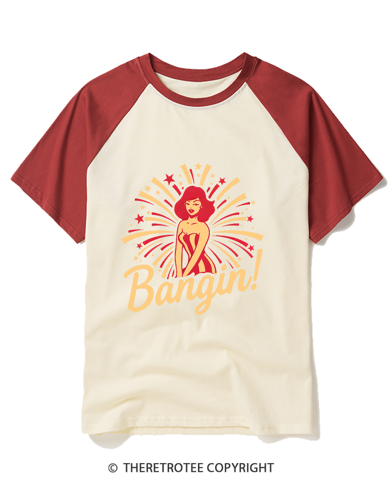 TheRetroTee Bangin Raglan Baseball T-Shirt