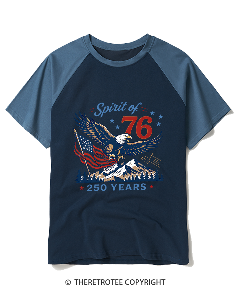 TheRetroTee Spirit of '76 Raglan Baseball T-Shirt